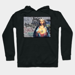 Sacred Majesty: Jesus with Crown of Mushrooms Hoodie